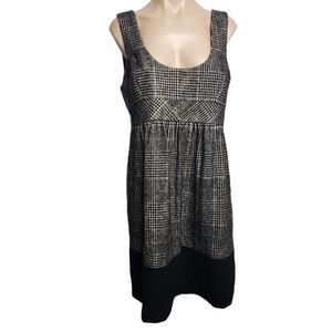 Zara Wool Blend Jumper Houndstooth Dress Size L